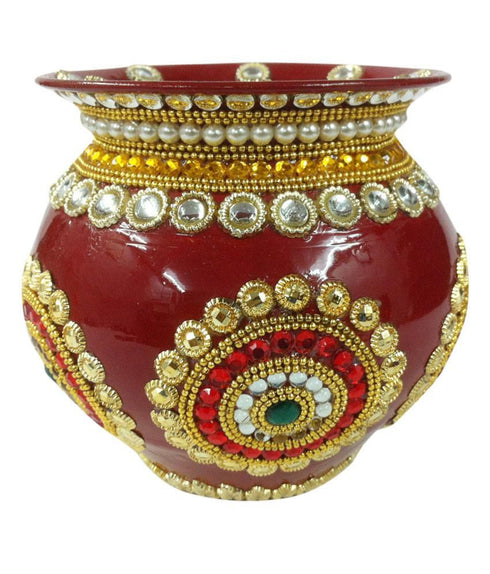 Designer kalasam in Red Color